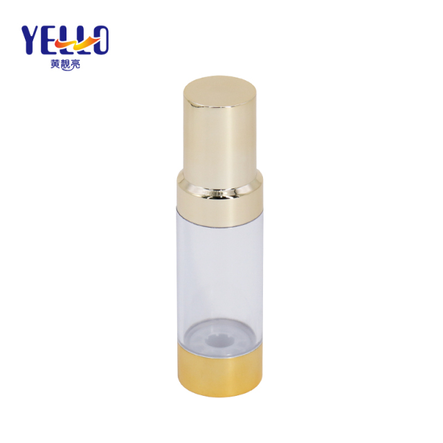50ml 30ml Golden Press Pump Airless Vacuum Essence Lotion Bottles
