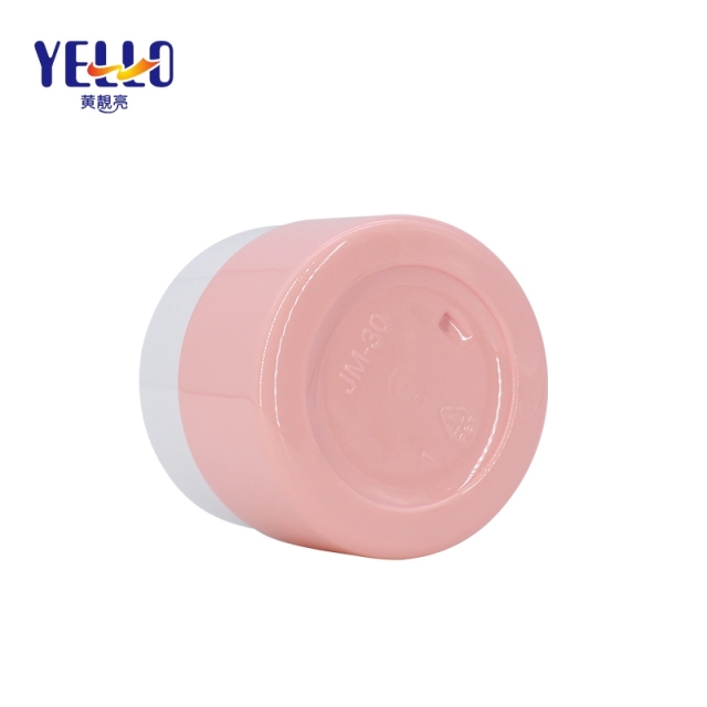 15g 30g Pink Color Empty PET Double Wall Cosmetics Plastic Jar