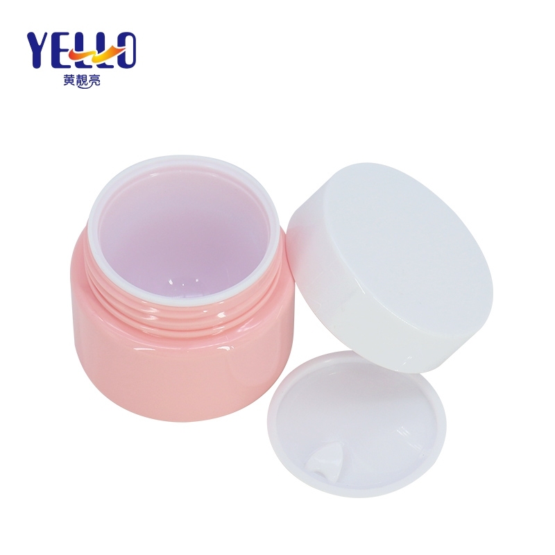 15g 30g Pink Color Empty PET Double Wall Cosmetics Plastic Jar