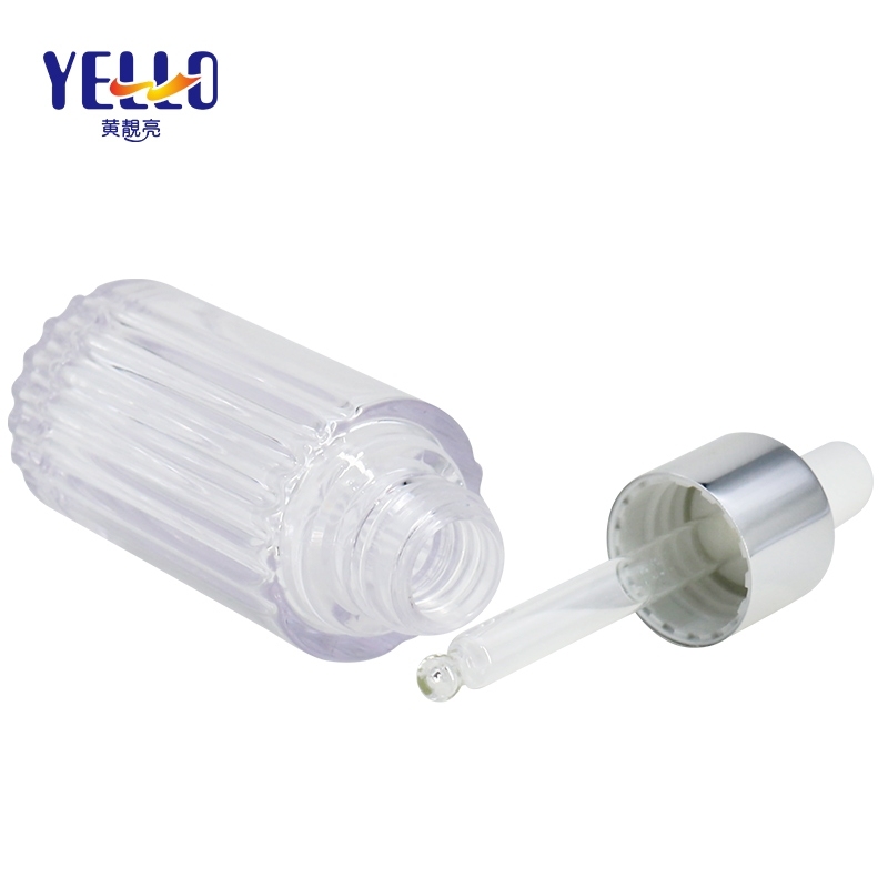 Unique Shape 0.5oz 1 oz Clear Flat Round PETG Bottle with Dropper