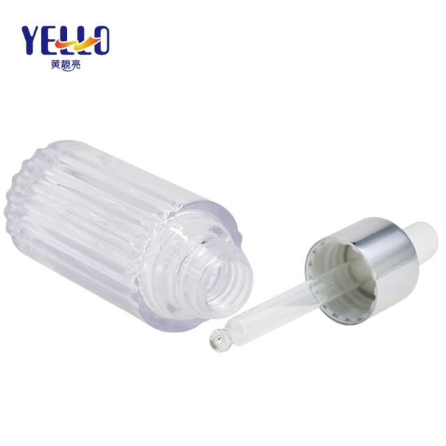Unique Shape 0.5oz 1 oz Clear Flat Round PETG Bottle with Dropper