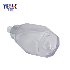 Unique Diamond Shape bottle Thick Wall Lotion Dropper Bottles 15ml 45ml