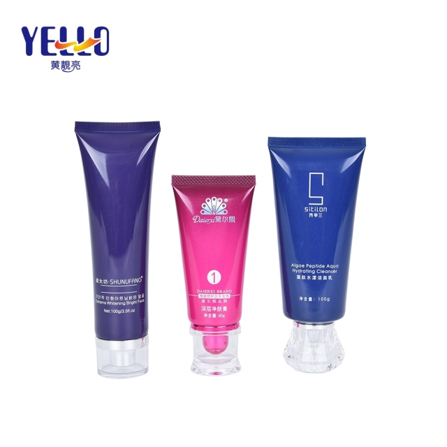 OEM Custom LDPE Cosmetic Plastic Squeeze Tubes With Special Caps Wholesale