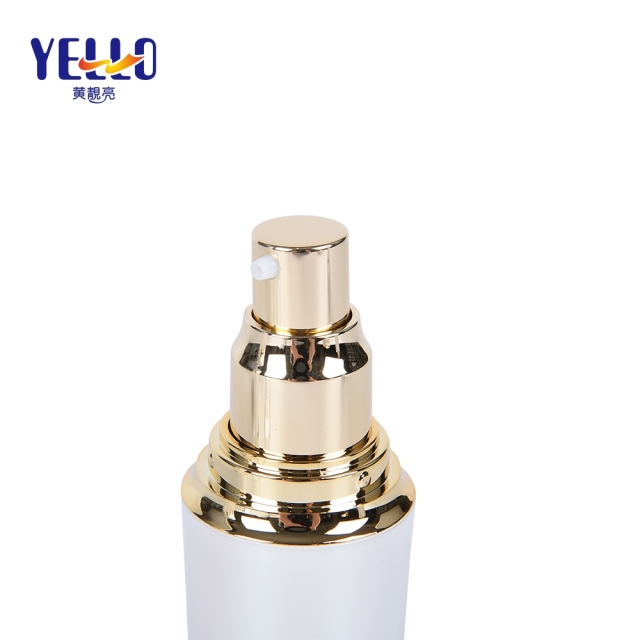 Factory Gold Acrylic Plastic Lotion Pump Bottle And Cream Jar Set