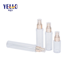 50ml 100ml 150ml Long Slim Plastic Bottles With Golden Mist Spray Pump