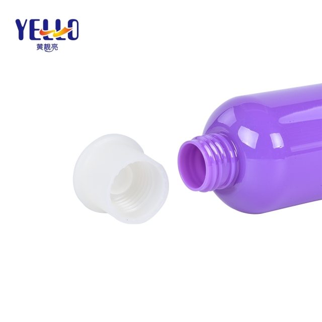 180ml 200ml Purple Plastic Empty Lotion Bottles For Cosmetic Packaging