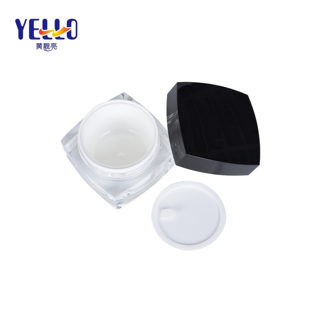15gr 50gr Empty Square Face Cream Jar Packaging With Screw Lids