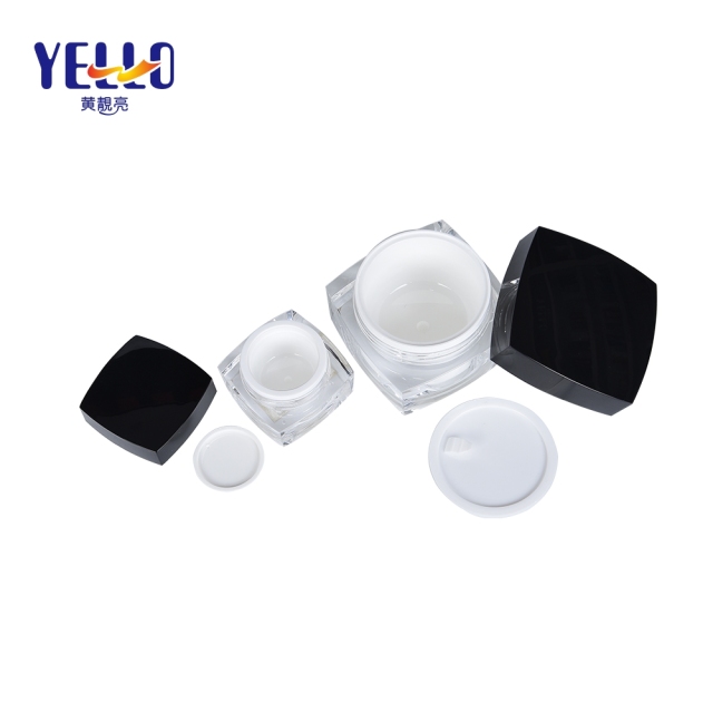 15gr 50gr Empty Square Face Cream Jar Packaging With Screw Lids