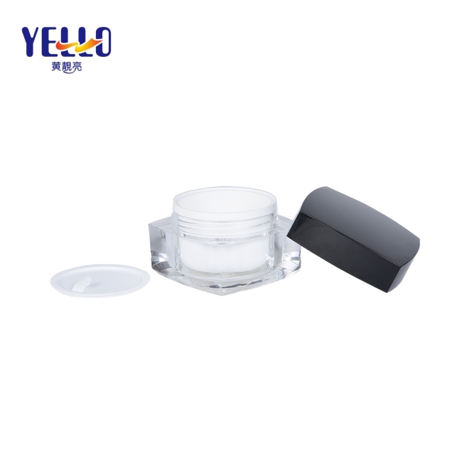 15gr 50gr Empty Square Face Cream Jar Packaging With Screw Lids