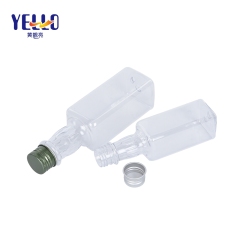 Special Long Neck Square Clear Shampoo Lotion Bottle WIth Aluminum Cap