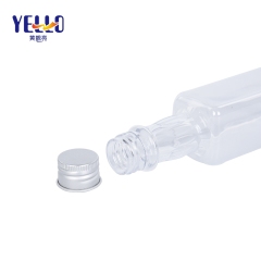 Special Long Neck Square Clear Shampoo Lotion Bottle WIth Aluminum Cap