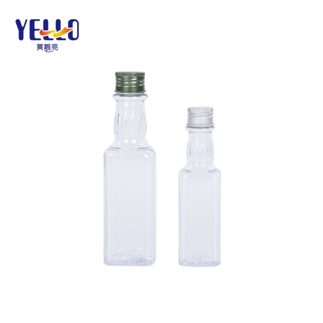 Special Long Neck Square Clear Shampoo Lotion Bottle WIth Aluminum Cap