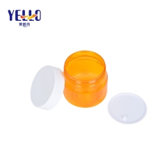 Orange 250g 8 oz Empty Cream Jars Cosmetic Packaging With Lids