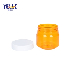 Orange 250g 8 oz Empty Cream Jars Cosmetic Packaging With Lids