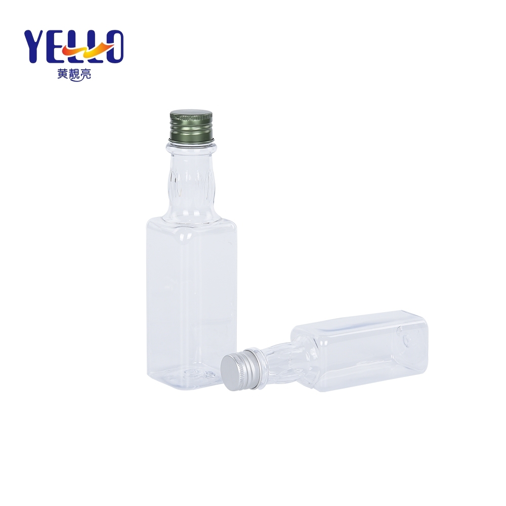 Special Long Neck Square Clear Shampoo Lotion Bottle WIth Aluminum Cap