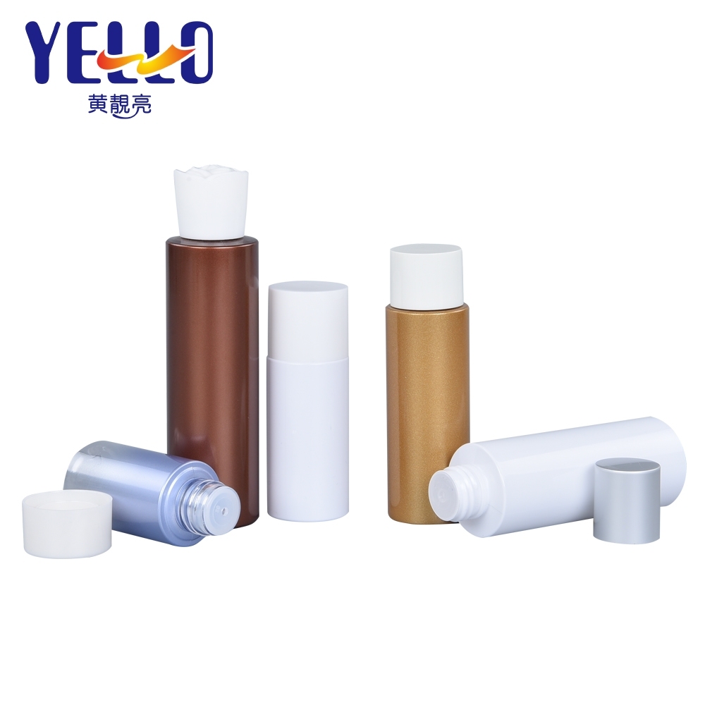 Cylinder PET Face Toner Plastic Bottle Packaging With Customized Color