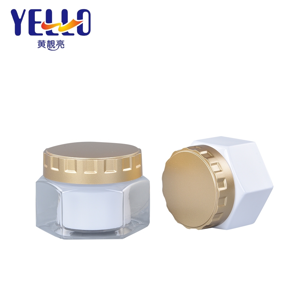 Custom Hexagonal Cosmetic Empty Cream Pot Jar 50ml 100ml