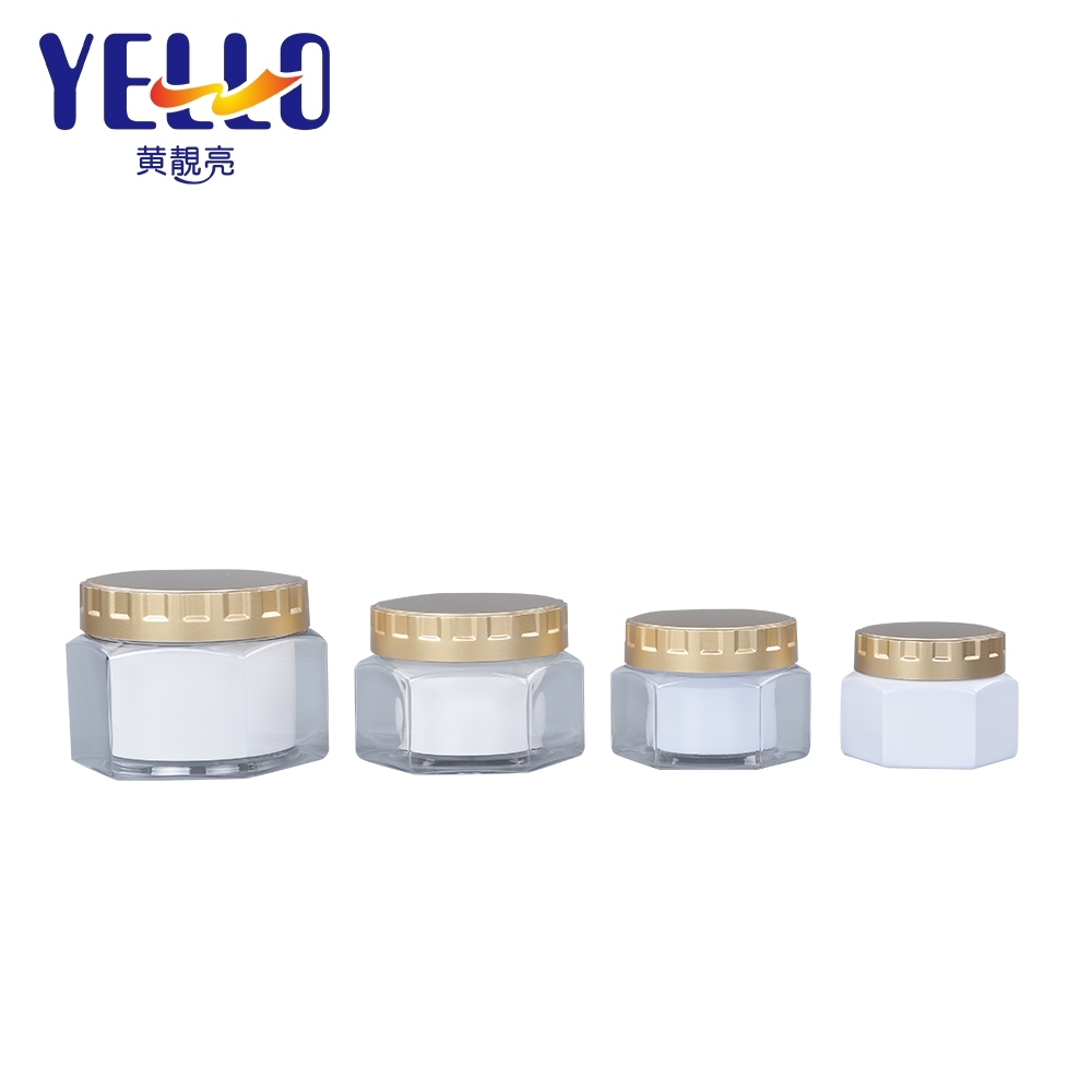 Custom Hexagonal Cosmetic Empty Cream Pot Jar 50ml 100ml