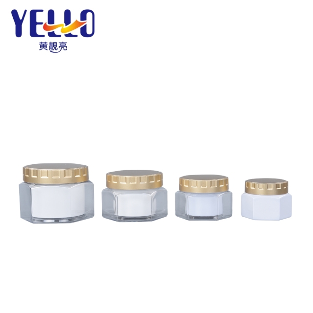 Custom Hexagonal Cosmetic Empty Cream Pot Jar 50ml 100ml