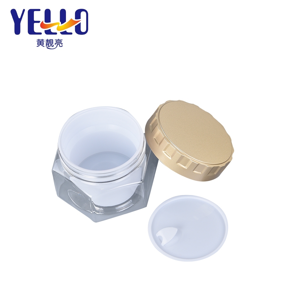 Custom Hexagonal Cosmetic Empty Cream Pot Jar 50ml 100ml