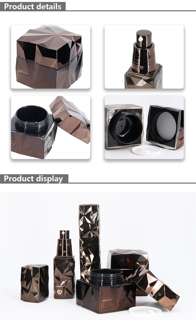 Wholesale Cosmetic Square Cream Jars , Cream jar of 40ml Brown color