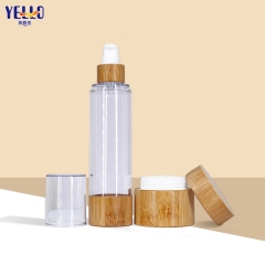 Eco Friendly Bamboo Wooden Cosmetic Cream Jars 30ml 50ml With Lids