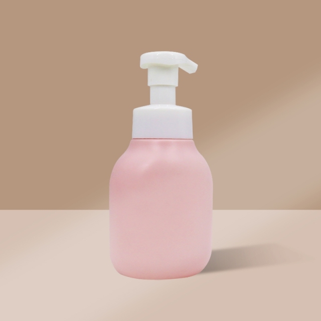 300ml 10 oz Pink Foam Dispenser Bottles , OEM Custom Foam Maker Bottle