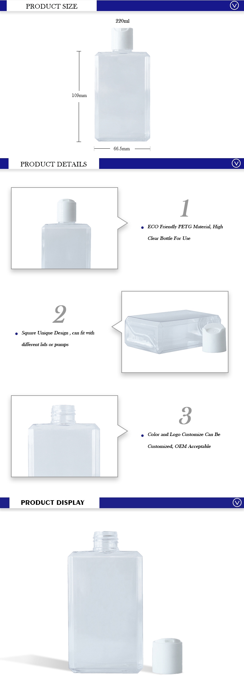 Eco Cosmetic Shampoo And Conditioners Bottle