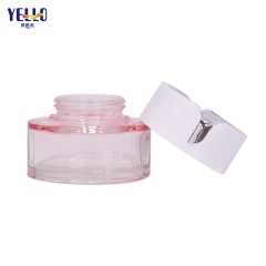 Wholesale Gradient Pink Glass 30ml Cosmetic Jars And Lotion Bottles With Pump
