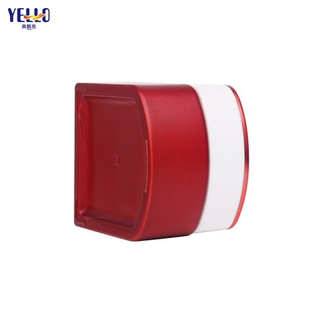 Luxury Red Glass Cosmetic Jars Containers For Creams And Lotion Bottles