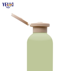 Empty Soft Touch Push HDPE 250Ml 400Ml Green Shampoo Bottles Cosmo Round