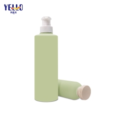 Empty Soft Touch Push HDPE 250Ml 400Ml Green Shampoo Bottles Cosmo Round