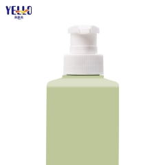 Empty Soft Touch Push HDPE 250Ml 400Ml Green Shampoo Bottles Cosmo Round