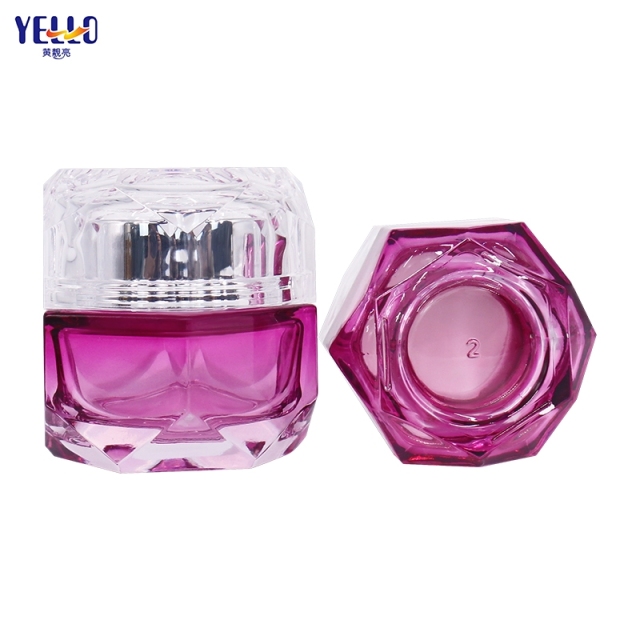 Luxury Glass Cosmetic Jars With Lids And Lotion Pump Bottle Set
