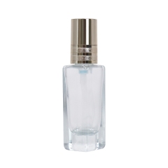 Wholesale Square 25ml Cosmetic Glass Cream Bottles With Gold Pump