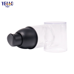 15ml 25ml Glass Lotion Bottles With Black Pump / Cylinder Serum Pump Bottles