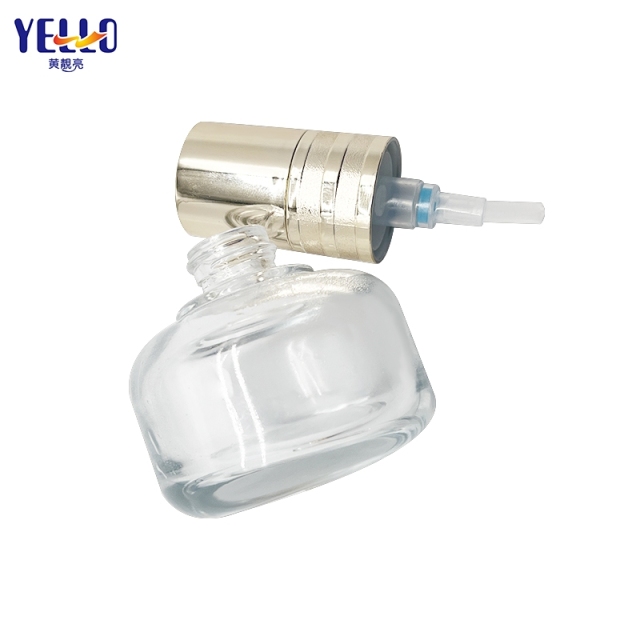 30ml Clear Lotion Cream Cosmetic Glass Bottles With Gold Lotion Pump