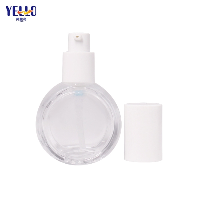 Luxury Unique Shape Glass Lotion Dispenser Bottle 40ml For Cosmetic
