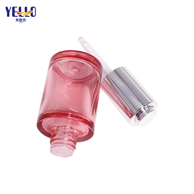 1 OZ Cylinder Serum Dropper Bottles PETG Eco Plastic Face Oil Bottle