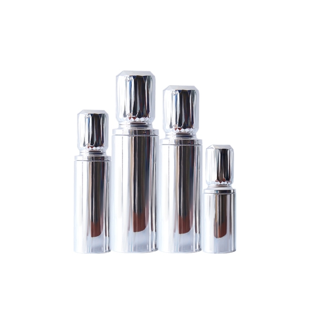 OEM Custom Luxurious Silver Glass Lotion Bottles And Face Cream Jar