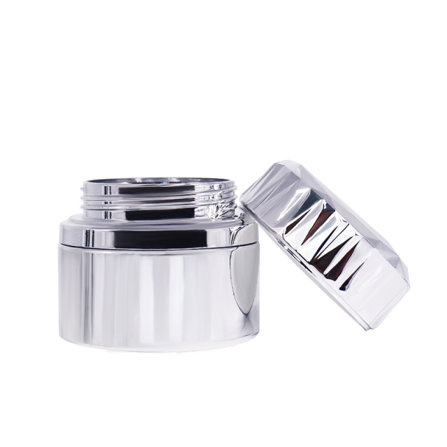 OEM Custom Luxurious Silver Glass Lotion Bottles And Face Cream Jar