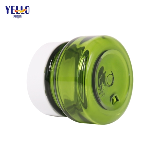 Green Cosmetic Lotion Pump Dispenser Bottles And Cosmetic Cream Jars