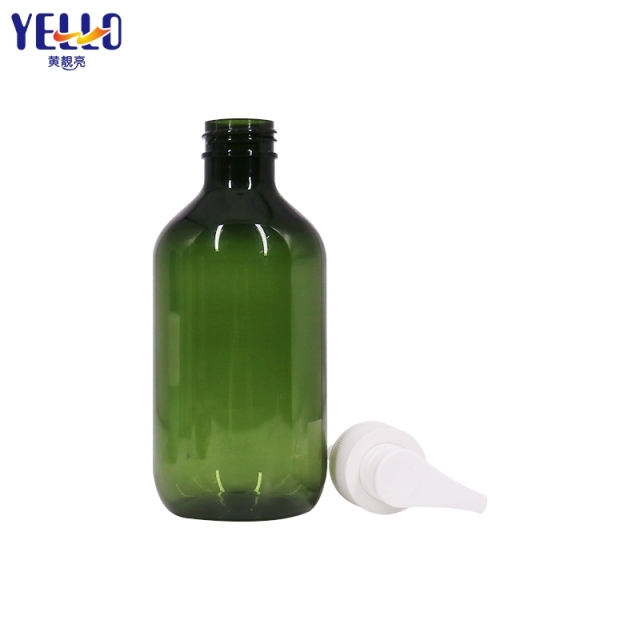 Green Refillable Empty Cosmetic Jar And Lotion Container Bottle With Pump