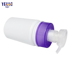 PE Travel Refillable Shampoo And Conditioner Bottles With Purple Pump