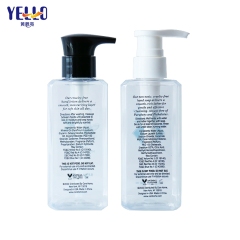 Decorative Reusable Clear Square Shampoo Dispenser Bottles For Shower