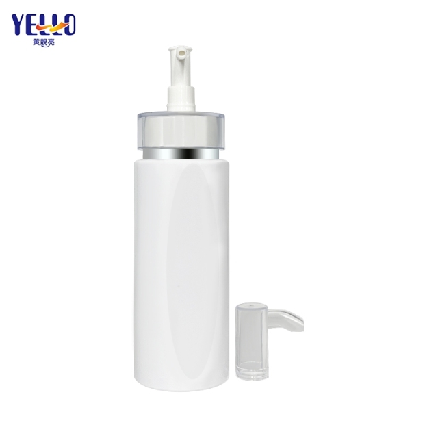 Custom Best Travel White Decorative Shampoo Bottles With Acrylic Pump