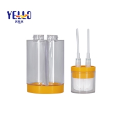 Dual Chamber Oval Plastic Cosmetic Bottle 60ml 2 X 30ml Eco Friendly