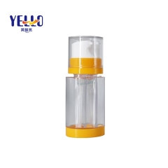 Dual Chamber Oval Plastic Cosmetic Bottle 60ml 2 X 30ml Eco Friendly