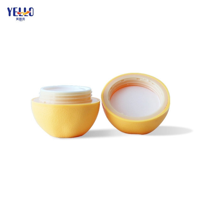 Custom Yellow Empty Cosmetic Packaging Cream Jars Lemon Shape