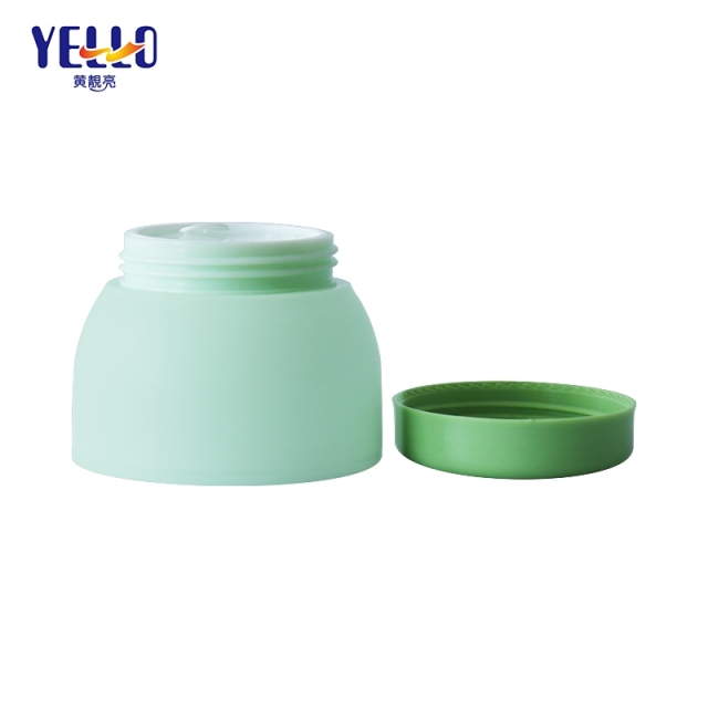 Fancy Matte Green 50ml Plastic Cosmetic Cream Jar Packaging
